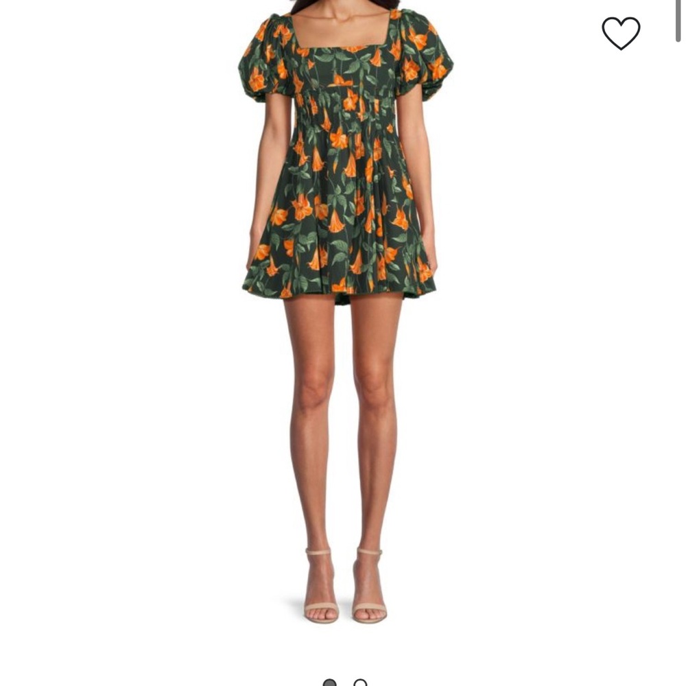 Agua by Agua Bendita floral puff sleeve mini dress